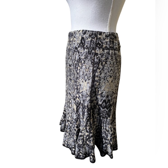 Nic+Zoe Marbled Pattern Cotton Blend Flounce Skirt Size Large - Picture 6 of 8